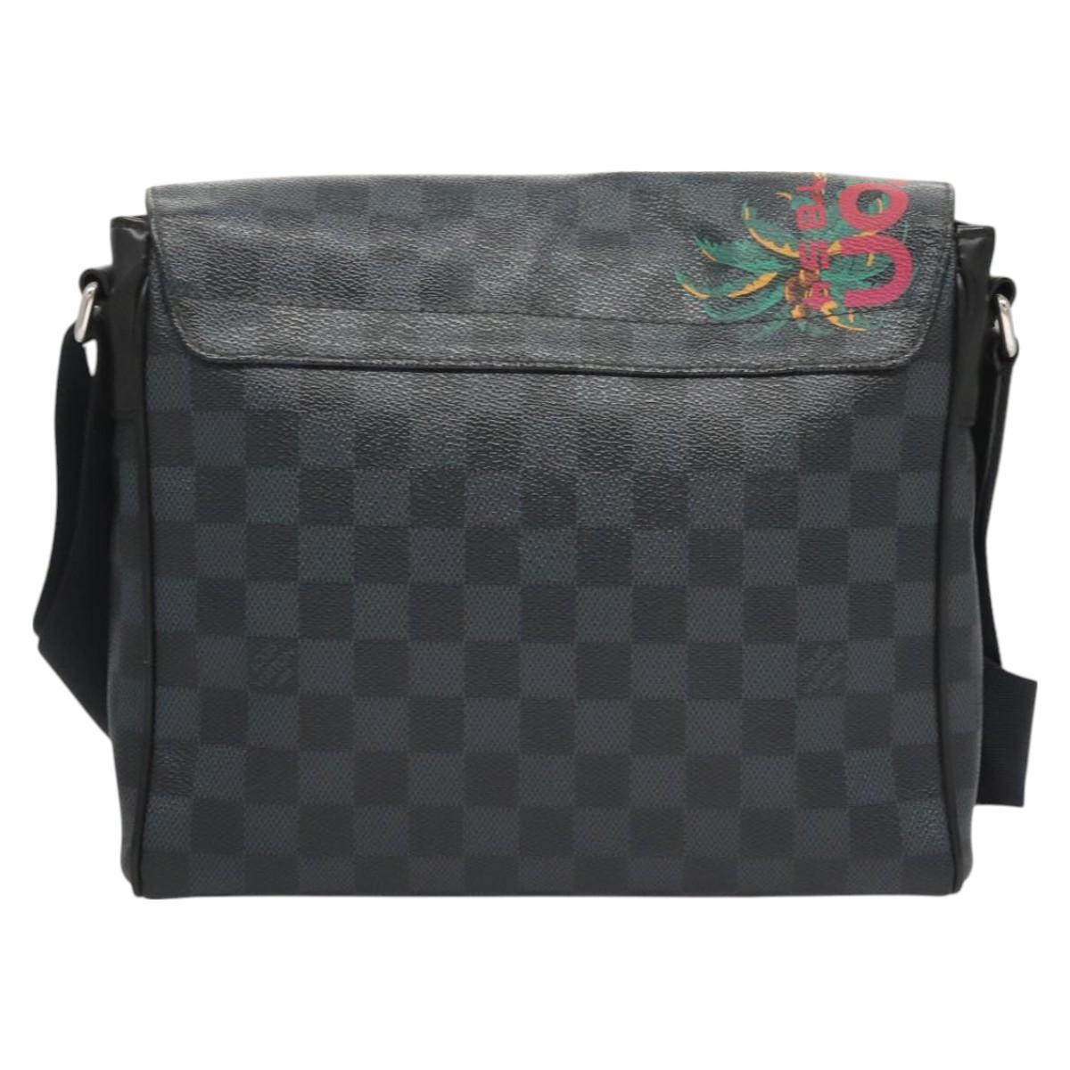 LOUIS VUITTON Damier Cobalt District PM NM Shoulder Bag N50005 LV Auth BA2720