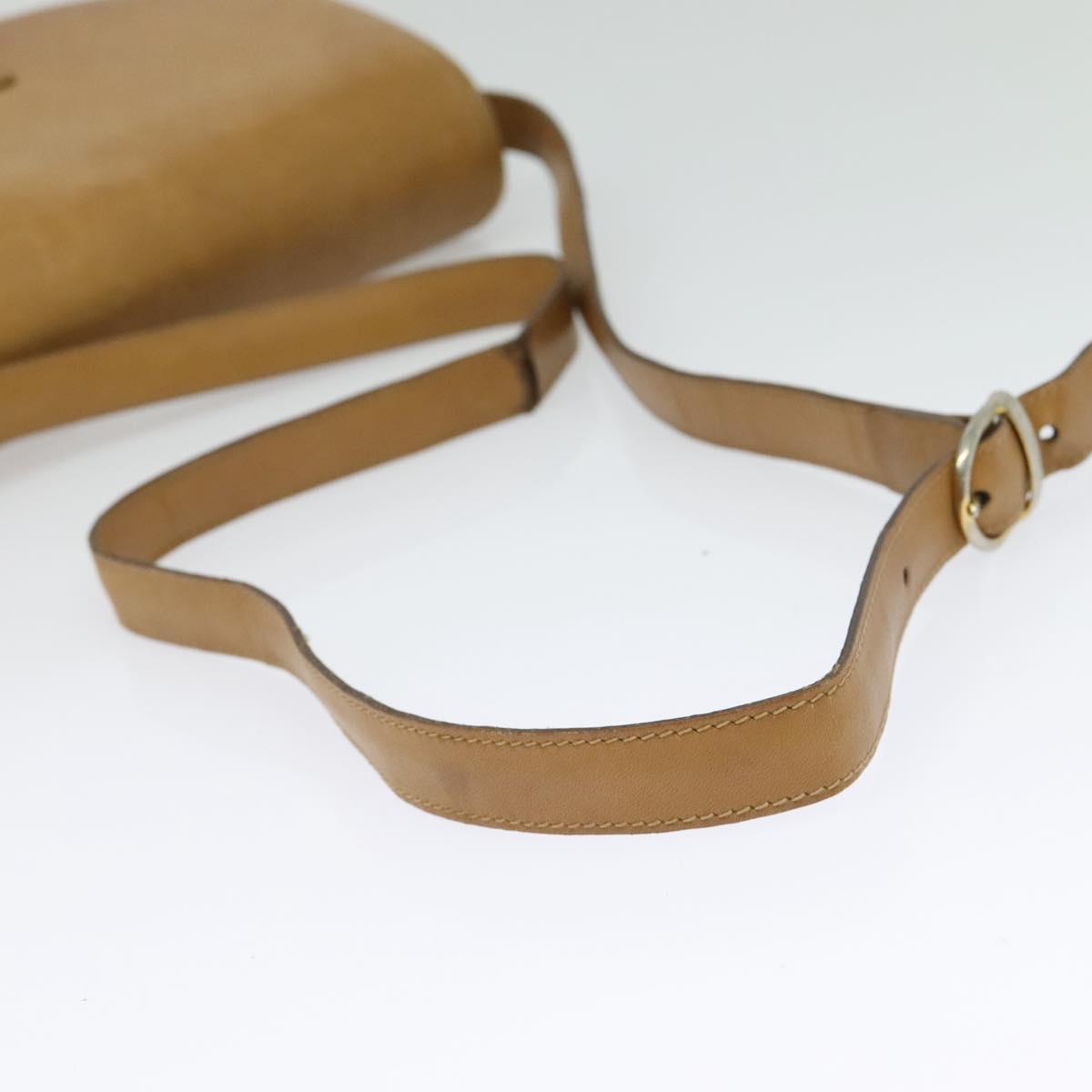CELINE Macadam Canvas Shoulder Bag Brown Gold Auth BA2757