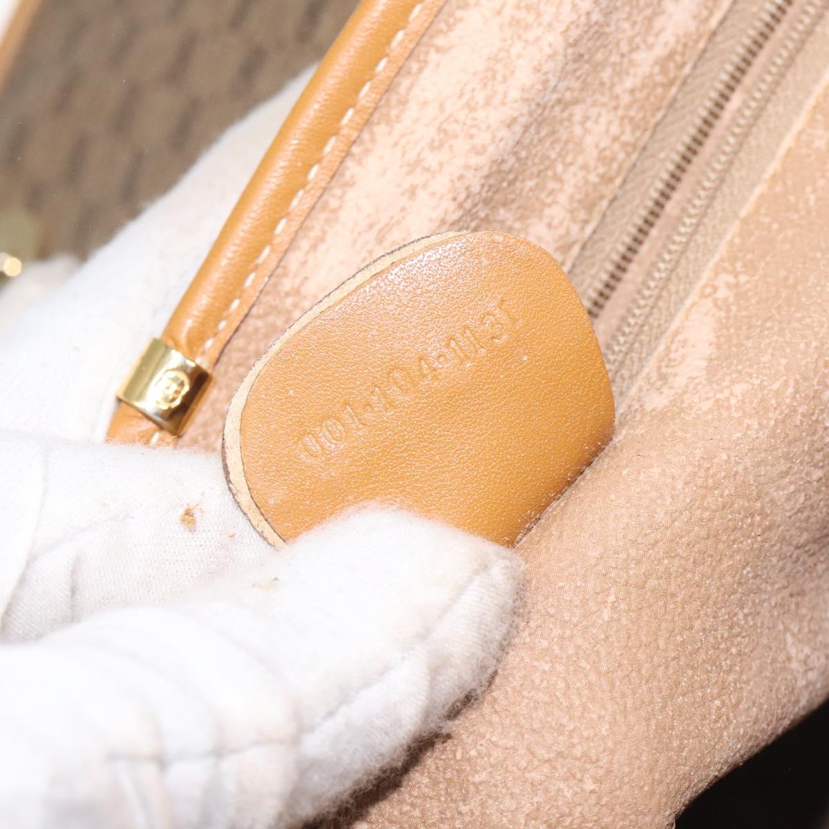 GUCCI Micro GG Supreme Shoulder Bag PVC Beige Gold Auth BA2767