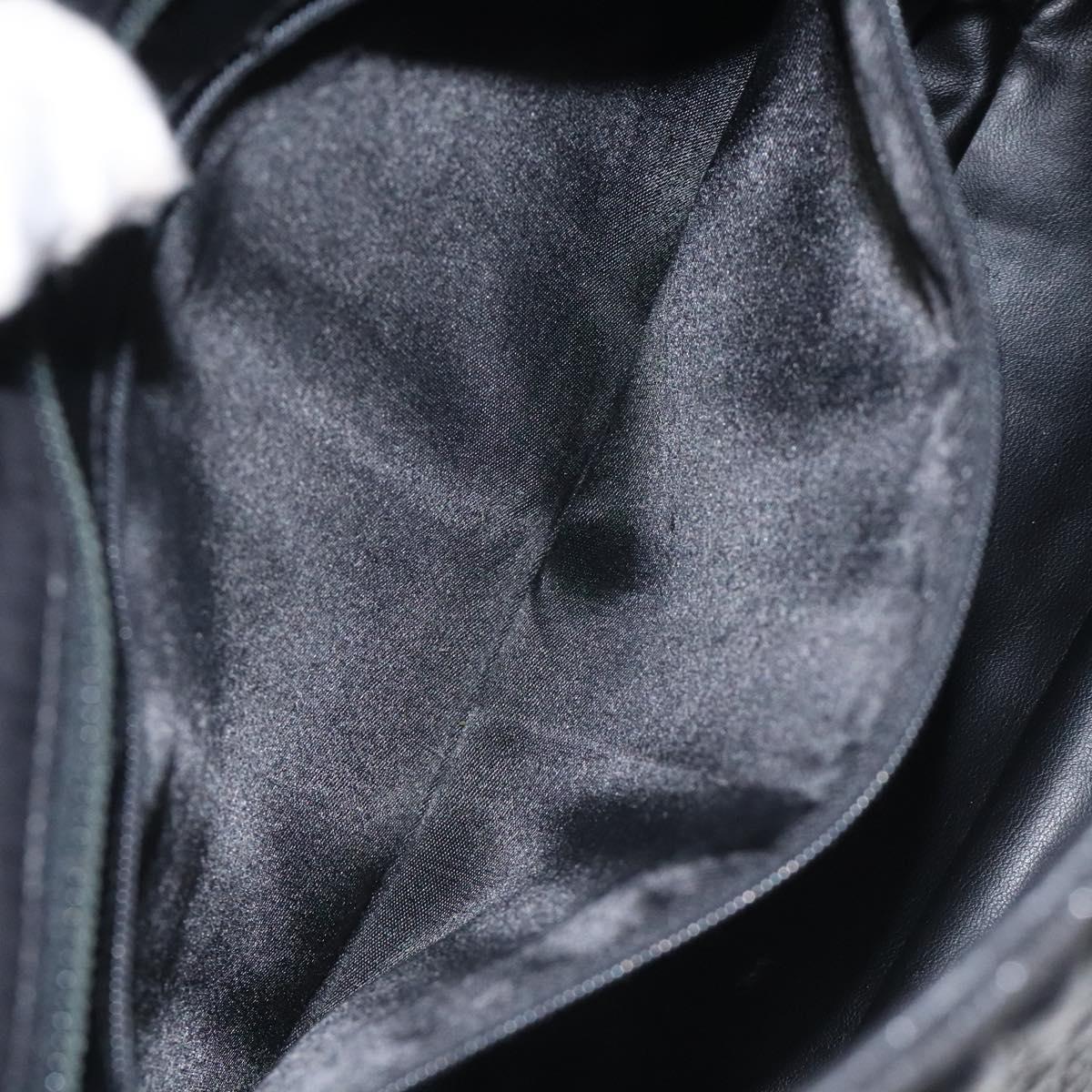 BALLY Chain Shoulder Bag Leather Black Gold Auth BA2785