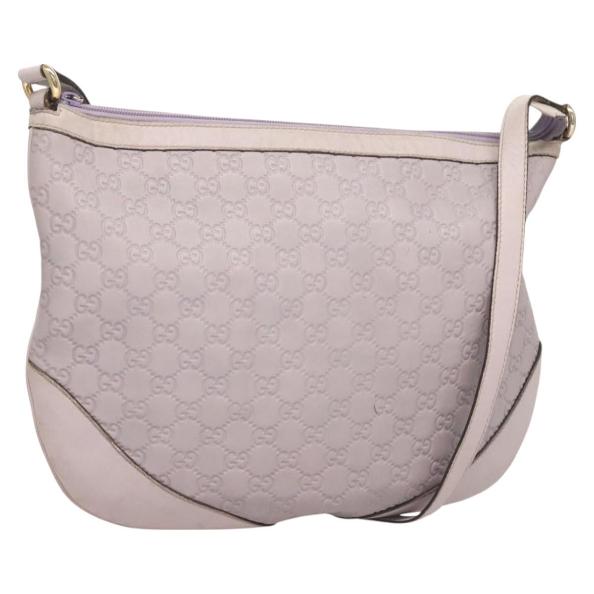 GUCCI GG Canvas Guccissima Bag Leather Outlet Purple Gold 272380 Auth BA2809