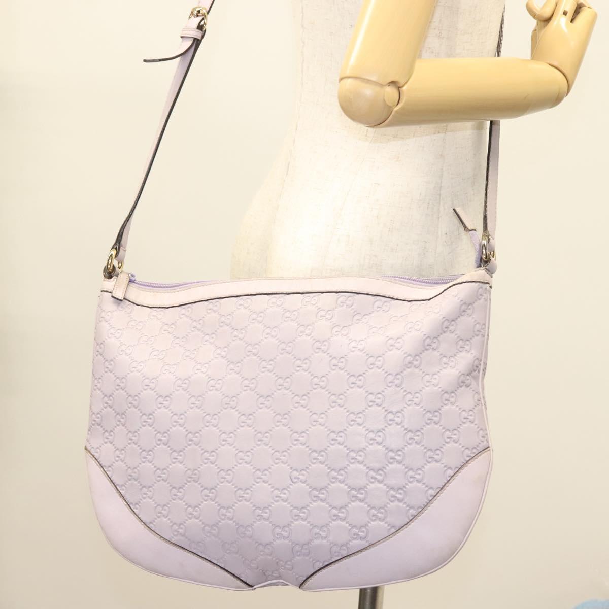 GUCCI GG Canvas Guccissima Bag Leather Outlet Purple Gold 272380 Auth BA2809