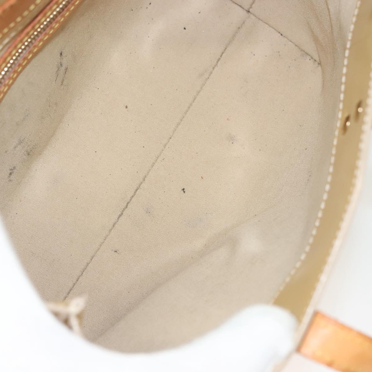 LOUIS VUITTON Monogram Vernis Reade PM Hand Bag Beige M91334 LV Auth BA2848