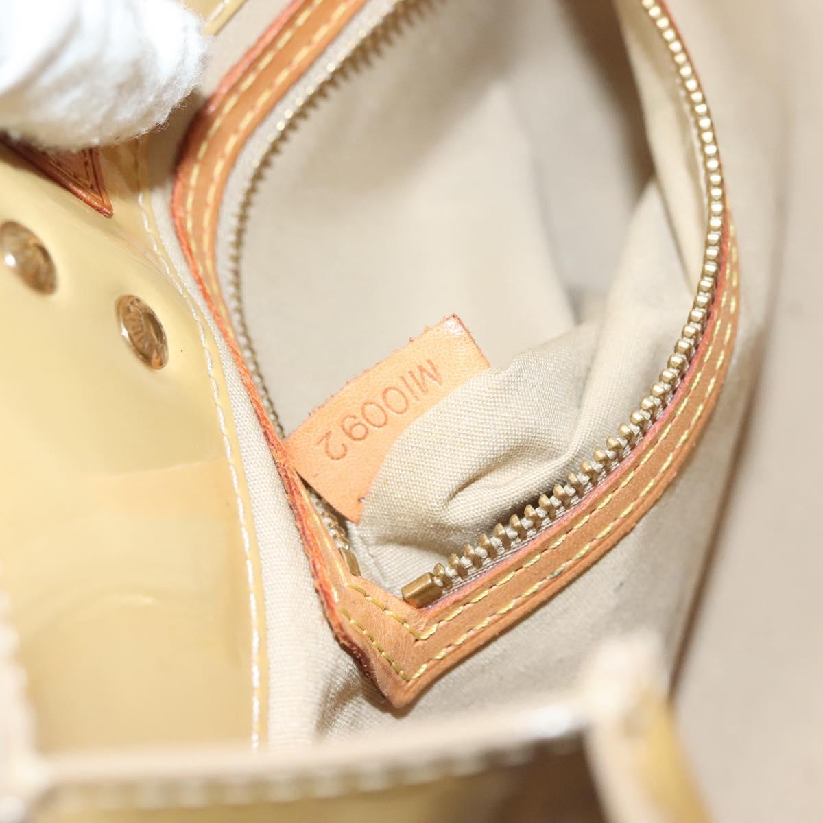 LOUIS VUITTON Monogram Vernis Reade PM Hand Bag Beige M91334 LV Auth BA2848