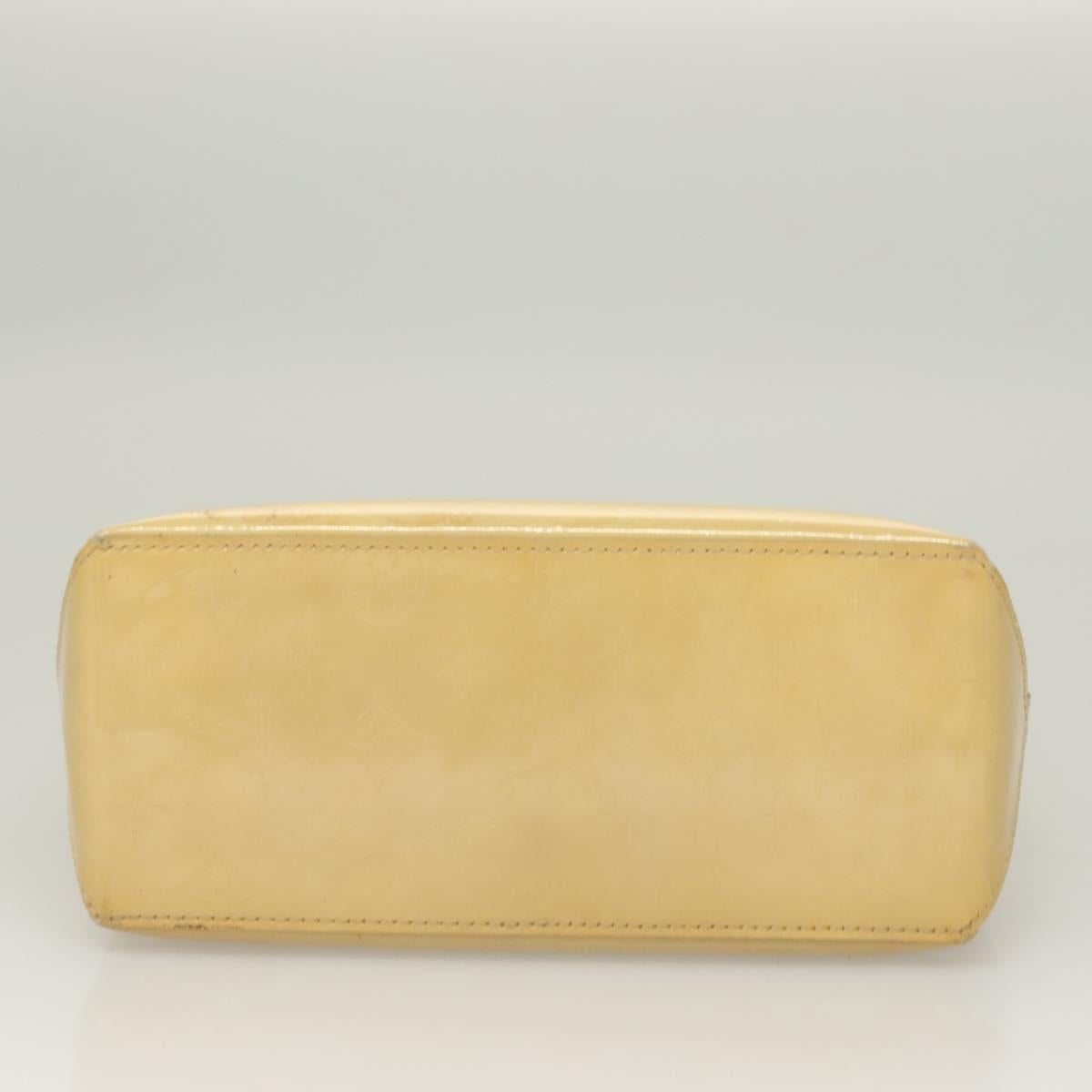 LOUIS VUITTON Monogram Vernis Reade PM Hand Bag Beige M91334 LV Auth BA2848