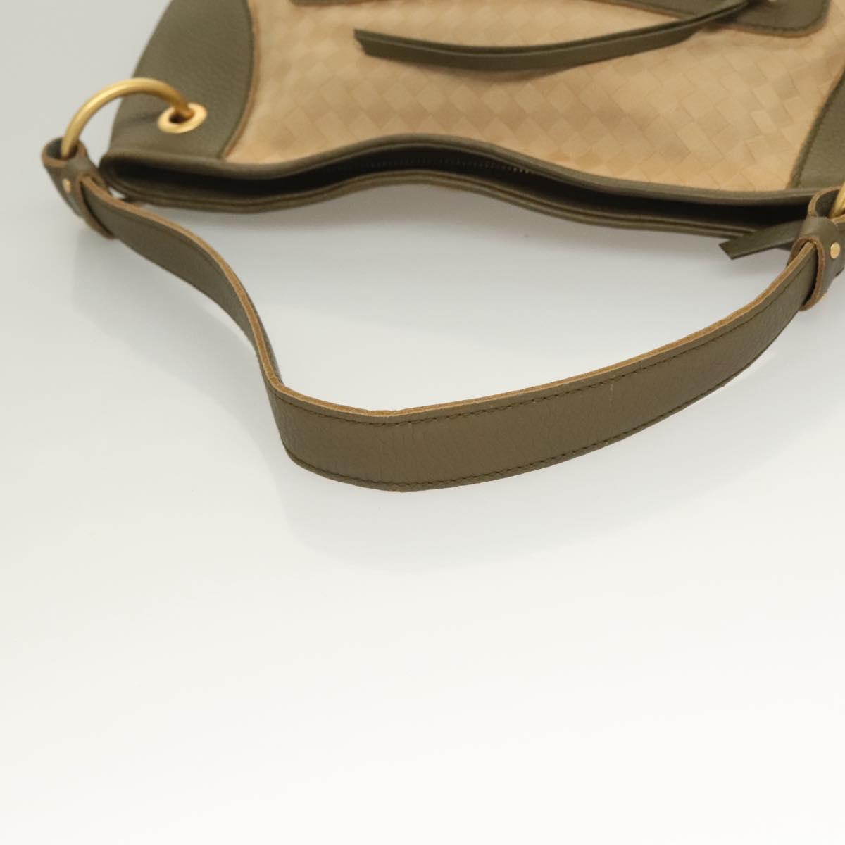 BOTTEGA VENETA Shoulder Bag Canvas Beige Auth BA2883