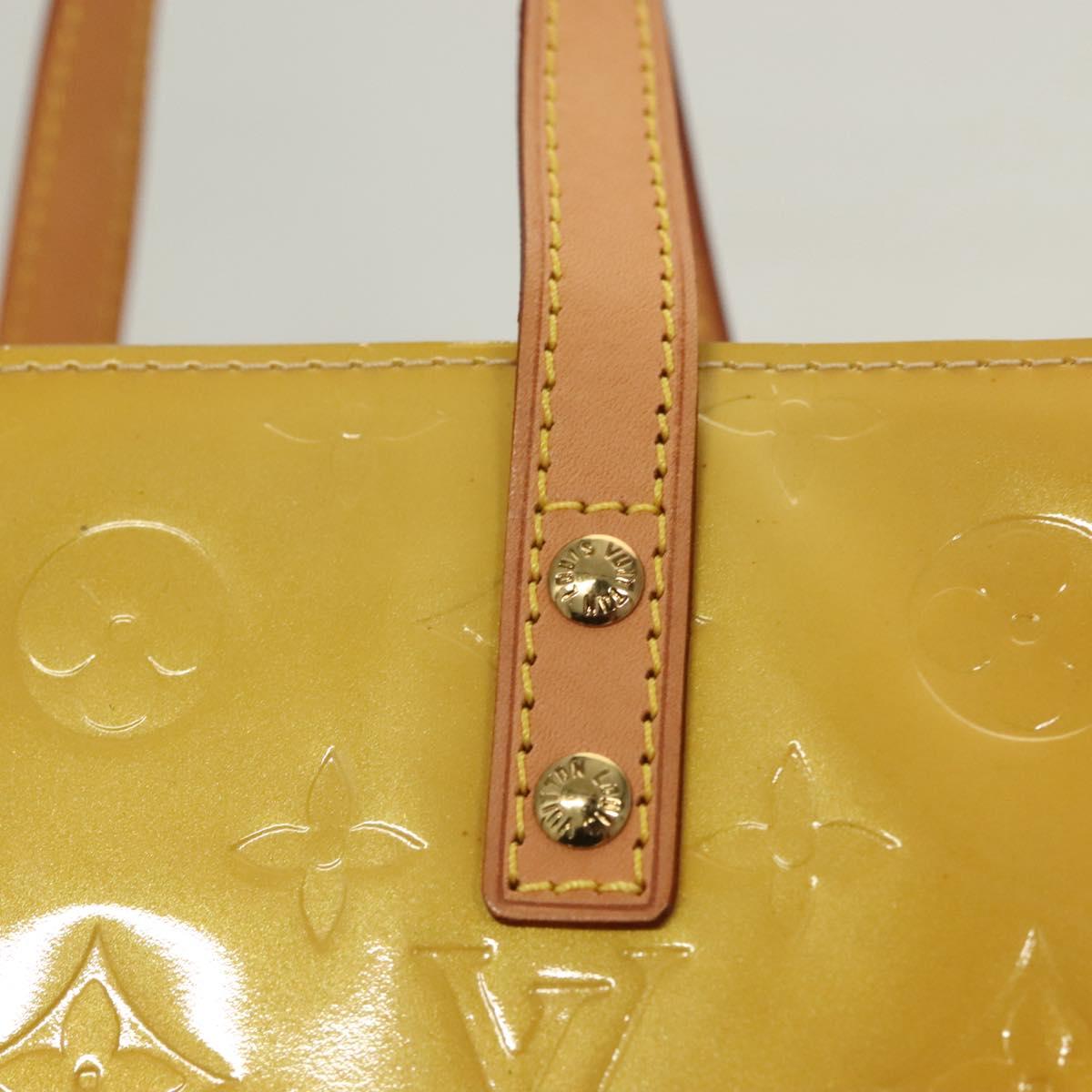 LOUIS VUITTON Monogram Vernis Reade PM Hand Bag Beige M91334 LV Auth BA2895