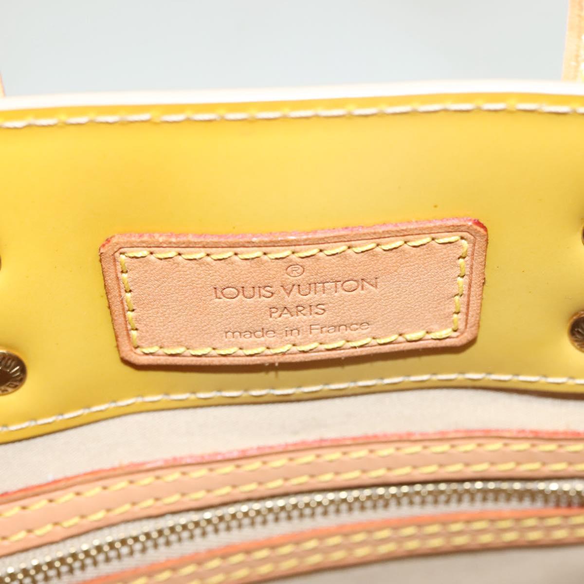 LOUIS VUITTON Monogram Vernis Reade PM Hand Bag Beige M91334 LV Auth BA2895