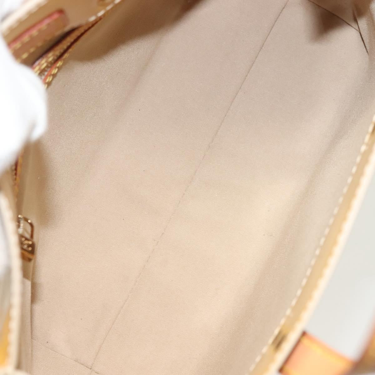 LOUIS VUITTON Monogram Vernis Reade PM Hand Bag Beige M91334 LV Auth BA2895