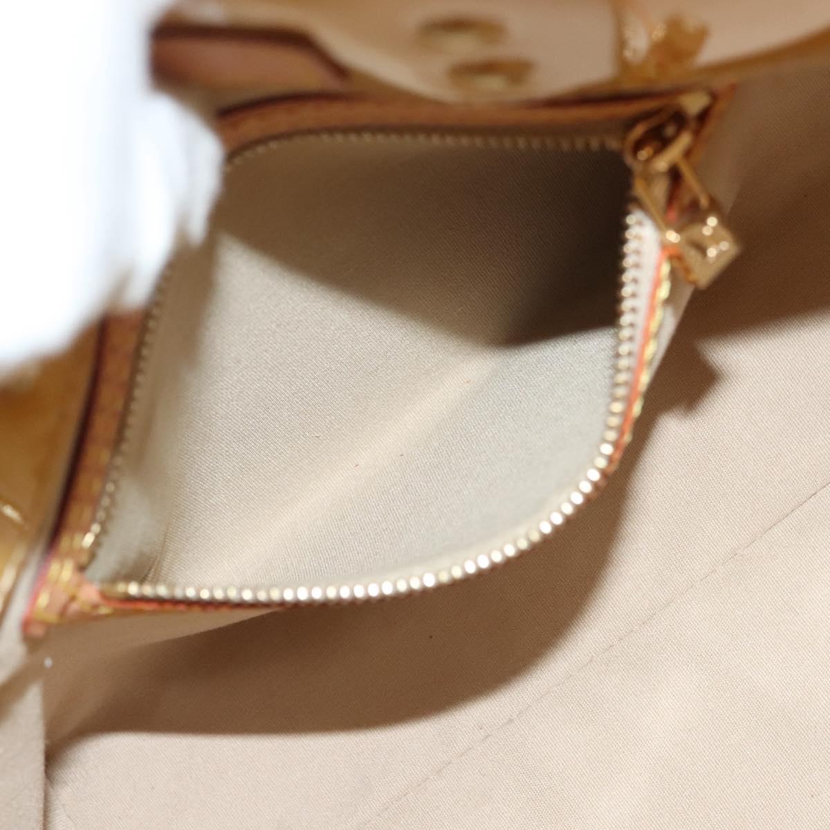 LOUIS VUITTON Monogram Vernis Reade PM Hand Bag Beige M91334 LV Auth BA2895