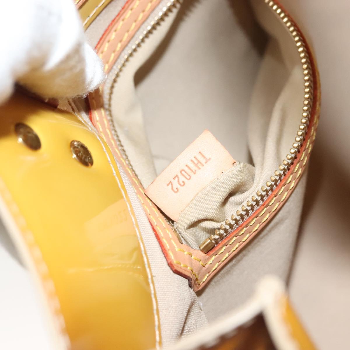 LOUIS VUITTON Monogram Vernis Reade PM Hand Bag Beige M91334 LV Auth BA2895