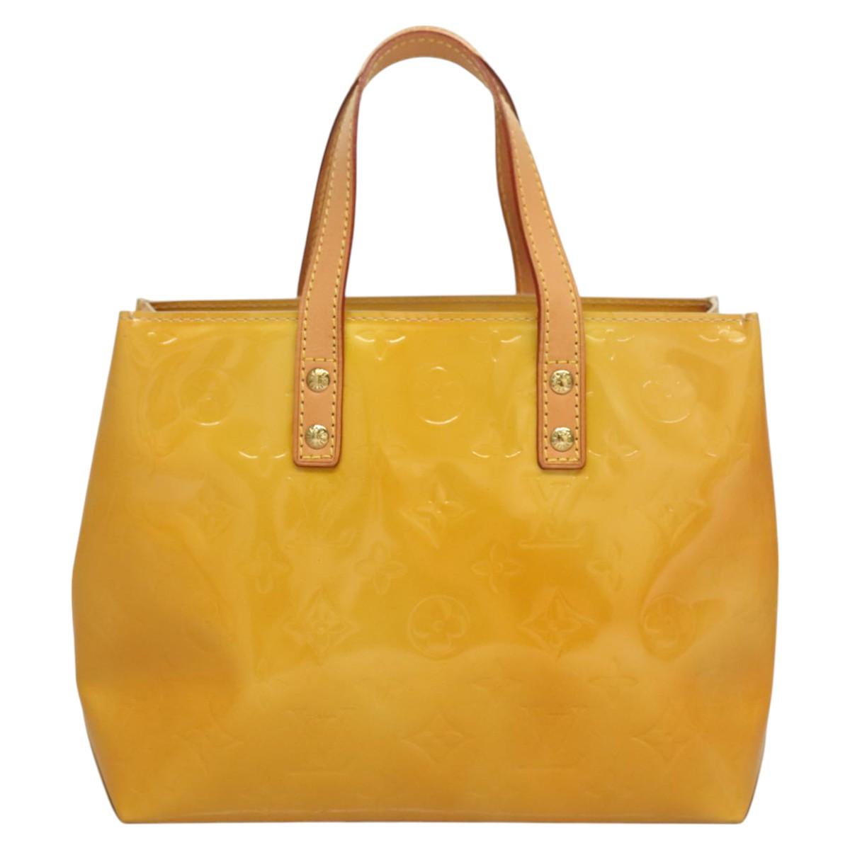 LOUIS VUITTON Monogram Vernis Reade PM Hand Bag Beige M91334 LV Auth BA2895