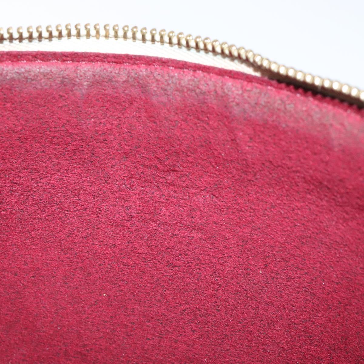 LOUIS VUITTON Multicolor Pochette Accessoires Pouch White M92649 Auth BA2896