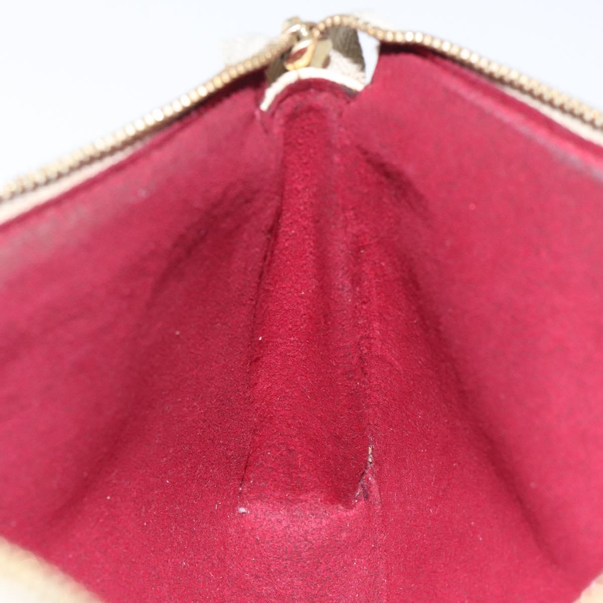 LOUIS VUITTON Multicolor Pochette Accessoires Pouch White M92649 Auth BA2896