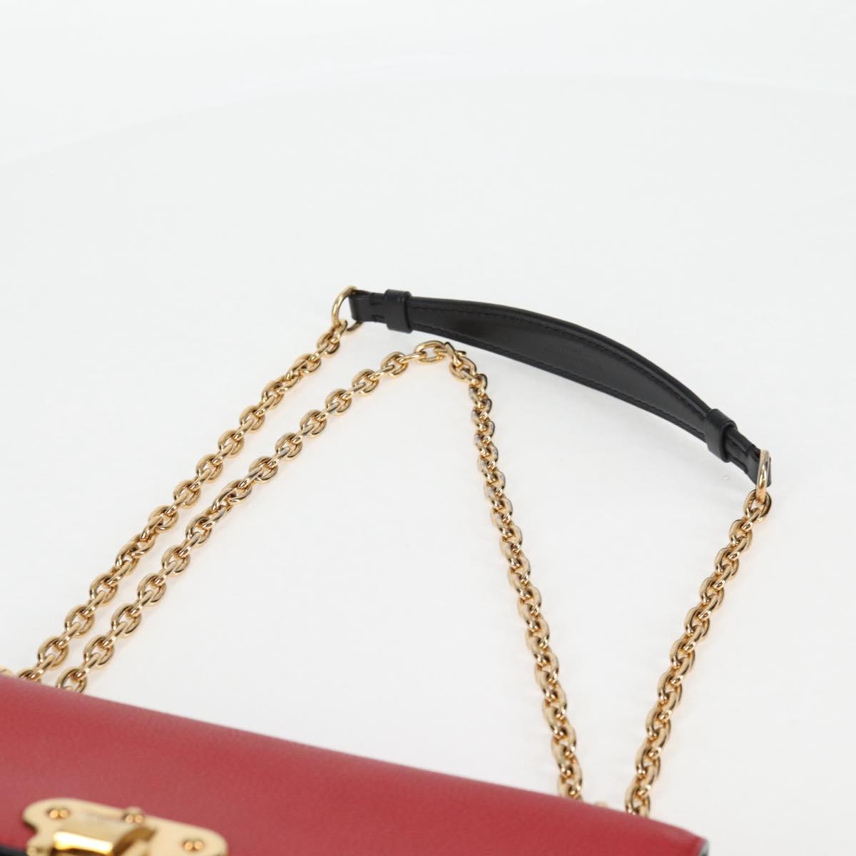 LOUIS VUITTON Monogram Sun Placide Shoulder Bag Red M43713 LV Auth BA2903M