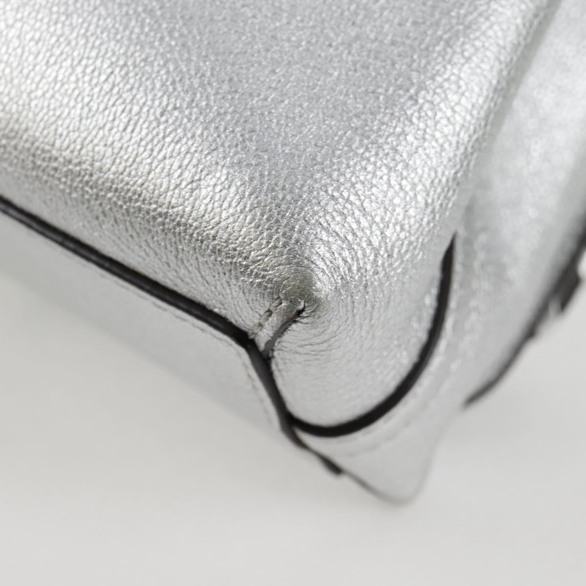 LOUIS VUITTON Chain Very Shoulder Bag Leather Silver M43201 LV Auth BA2904M