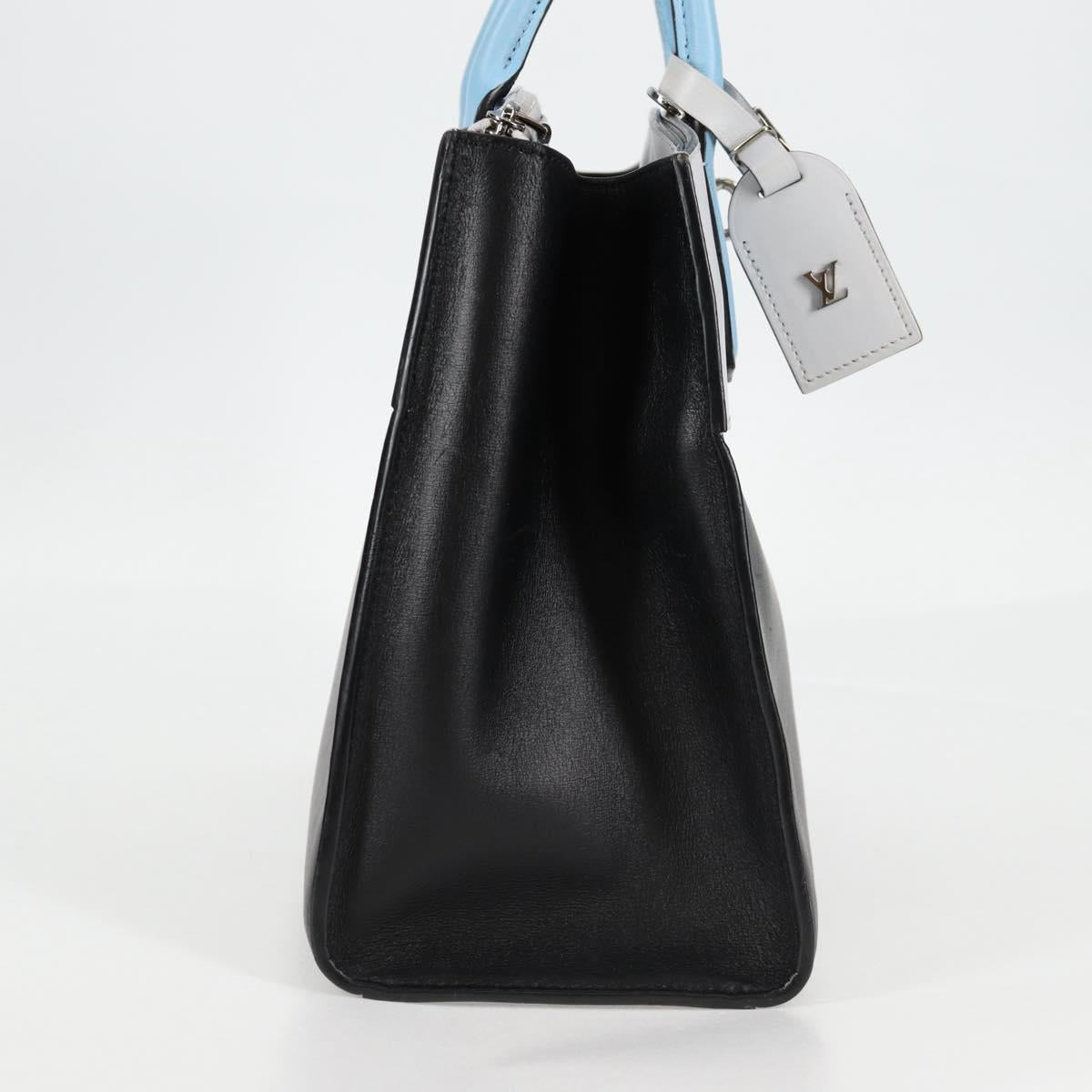 LOUIS VUITTON City Steamer MM Bag Calf leather Black Gray M42435 LV Auth BA2906A