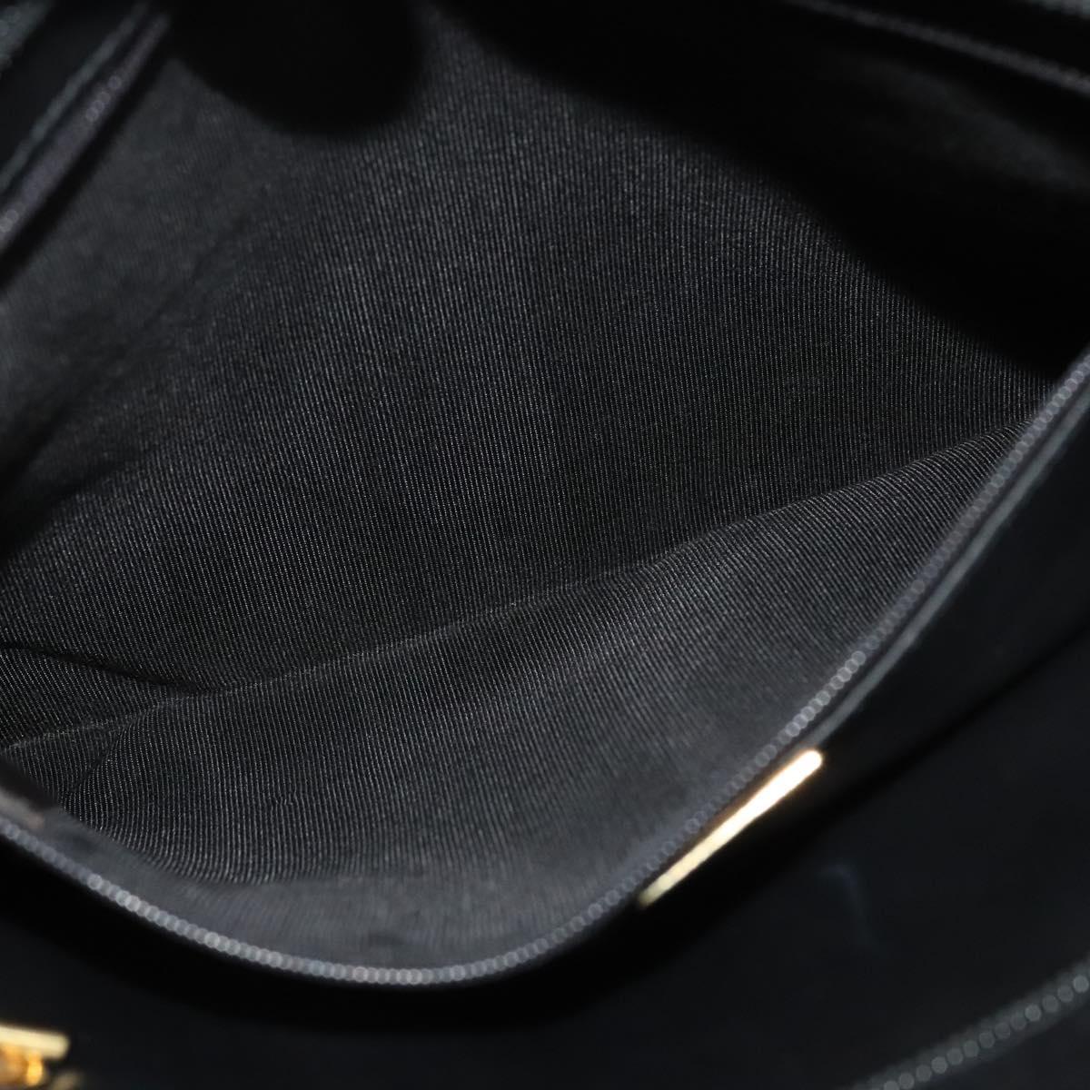 BALLY Tote Bag Leather Black Gold Auth BA2910