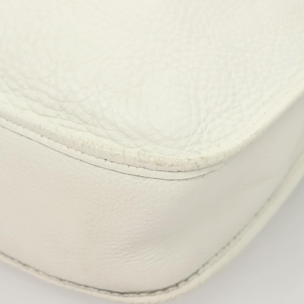 HERMES Evelyn 1 GM Shoulder Bag Togo leather White Auth BA2943