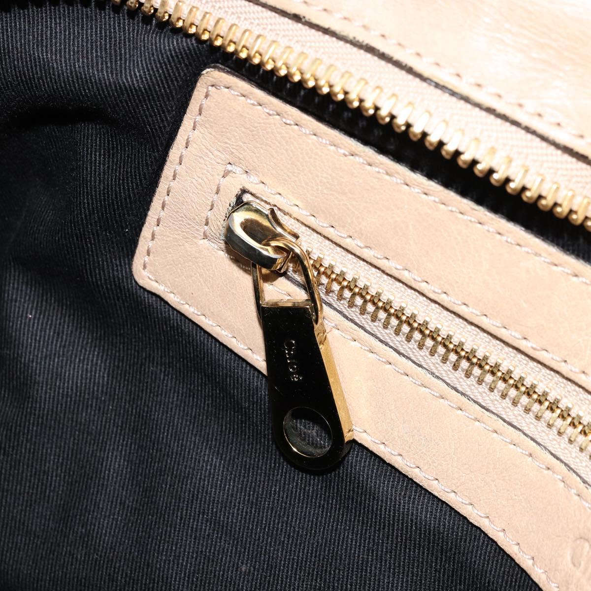 Chloe Etel Hand Bag Leather 2way Pink Gold Auth BA2946