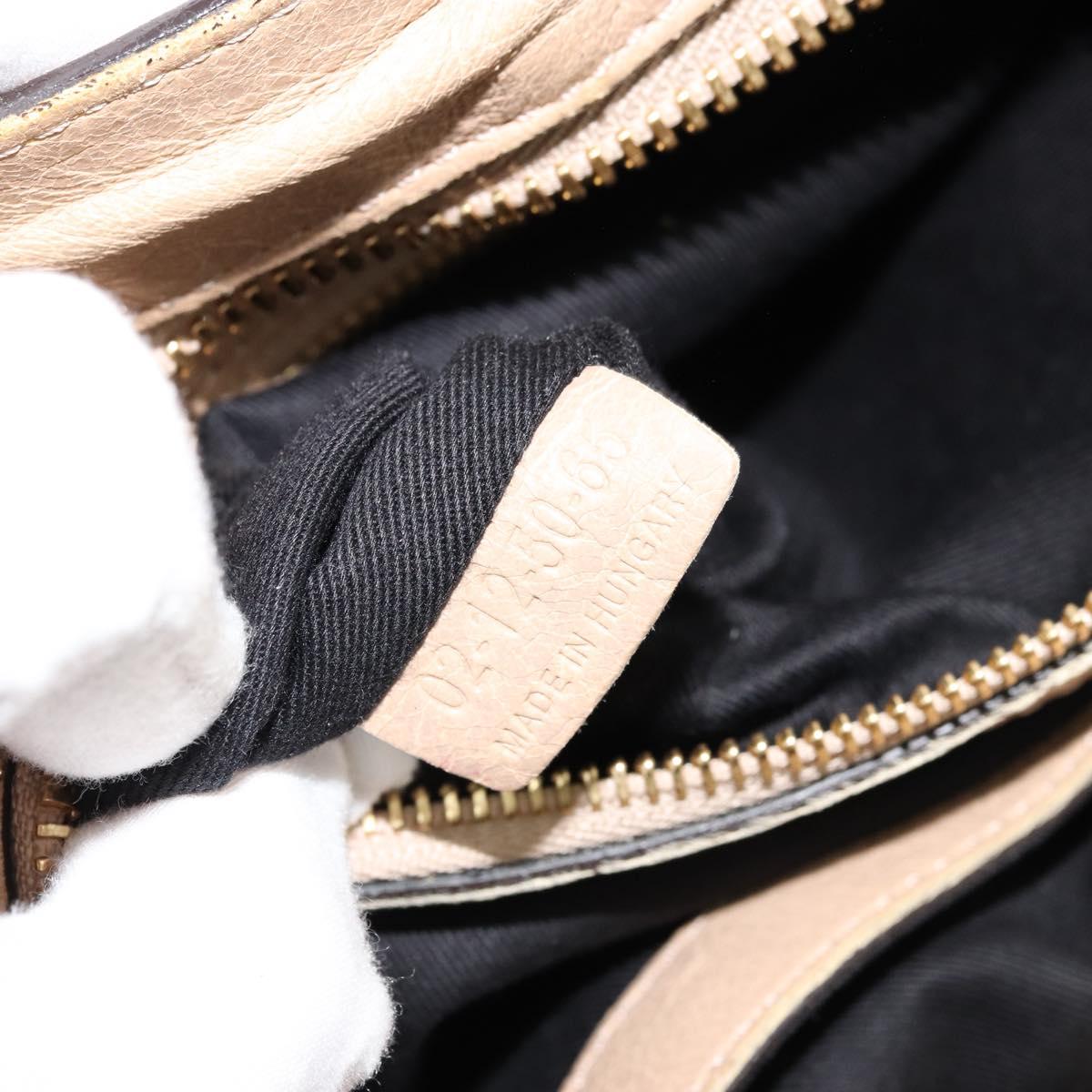 Chloe Etel Hand Bag Leather 2way Pink Gold Auth BA2946
