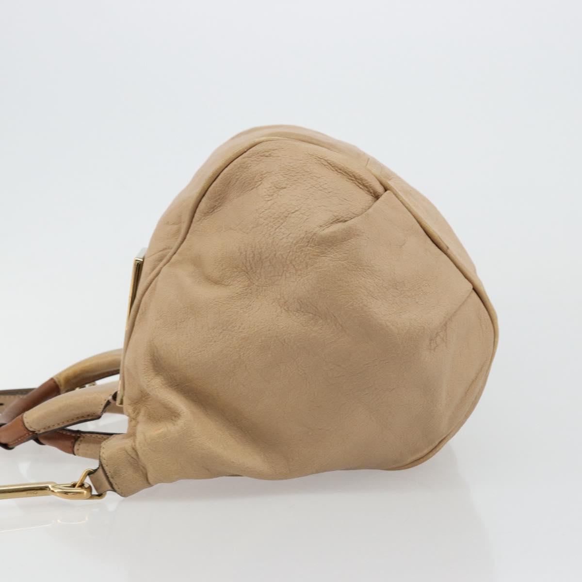Chloe Etel Hand Bag Leather 2way Pink Gold Auth BA2946