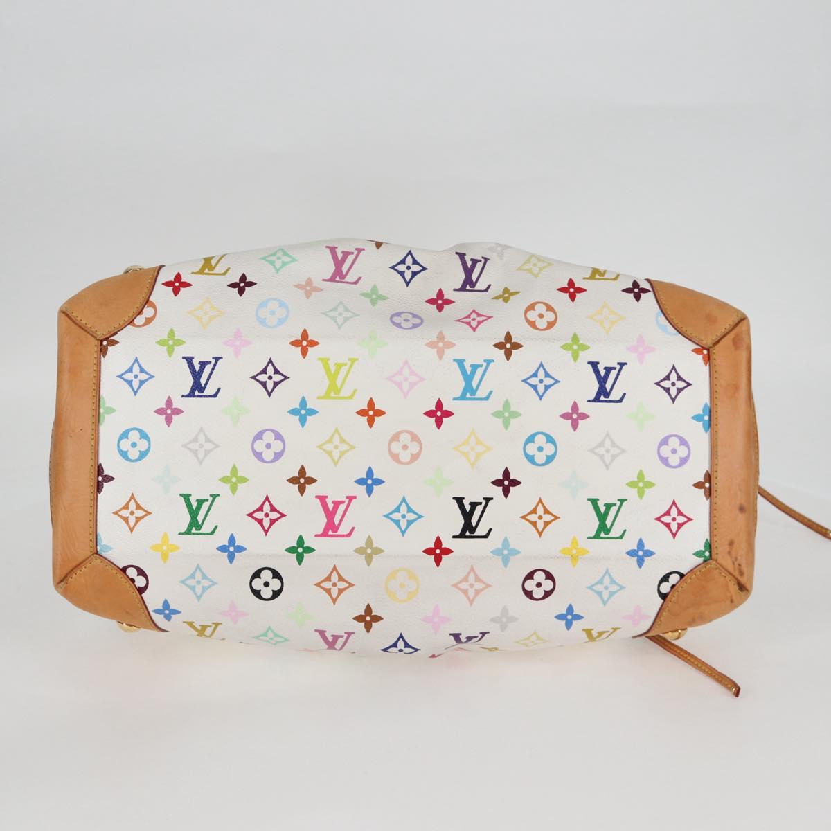 LOUIS VUITTON Monogram Multicolor Ursula Tote Bag White M40123 LV Auth BA2955