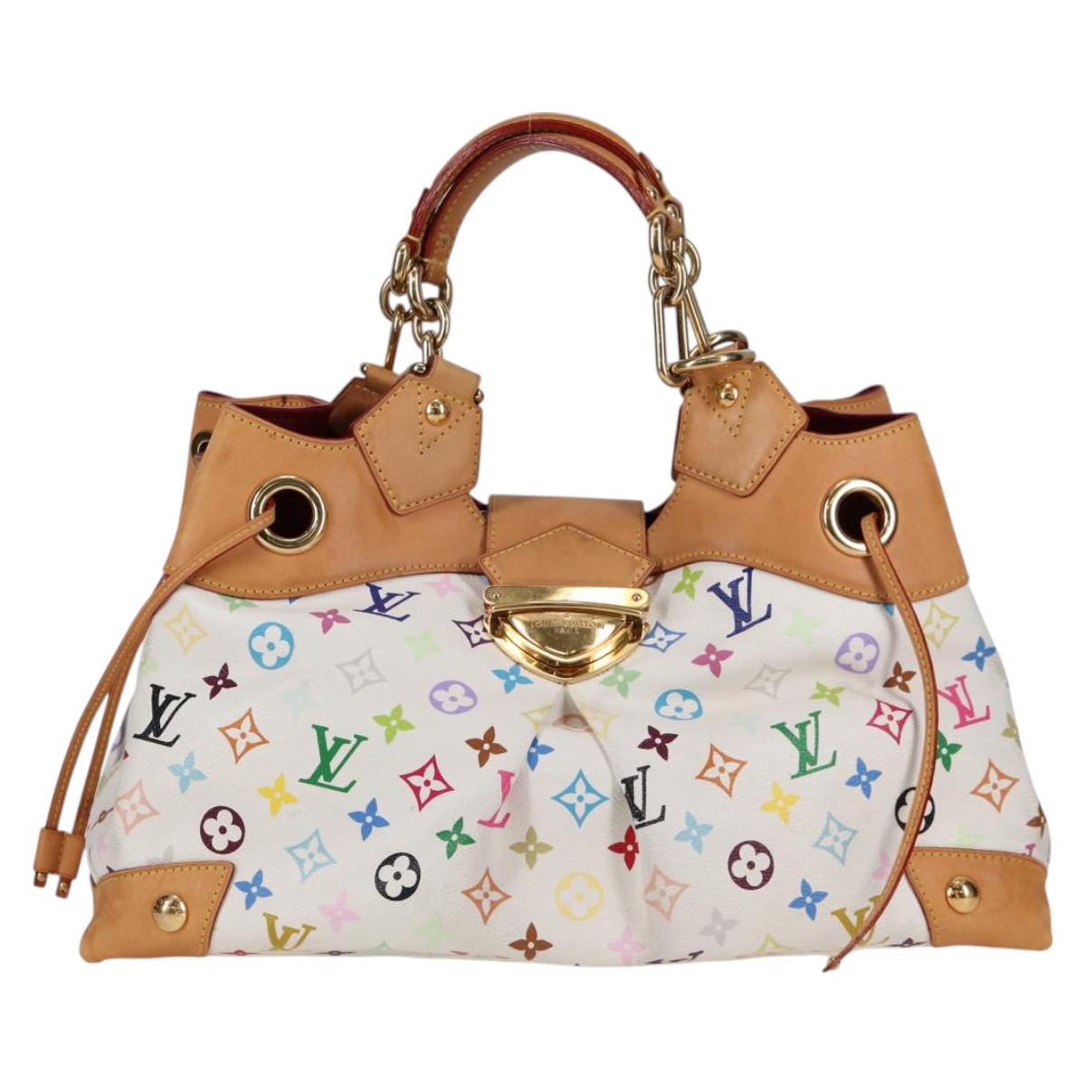 LOUIS VUITTON Monogram Multicolor Ursula Tote Bag White M40123 LV Auth BA2955