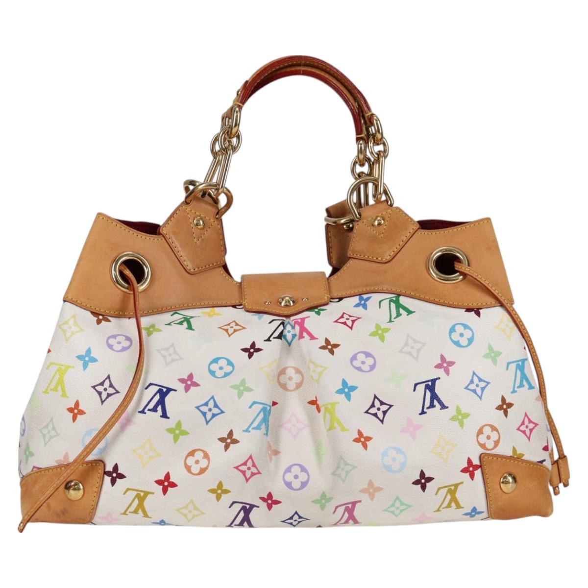 LOUIS VUITTON Monogram Multicolor Ursula Tote Bag White M40123 LV Auth BA2955
