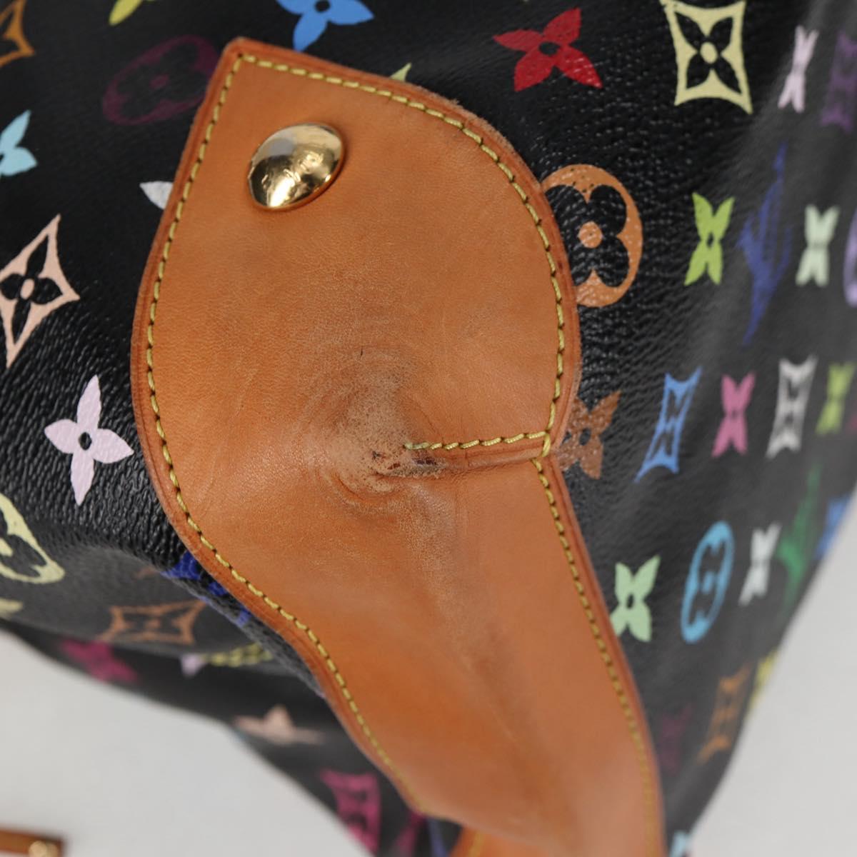 LOUIS VUITTON Monogram Multicolor Ursula Tote Bag Black M40124 LV Auth BA2956V