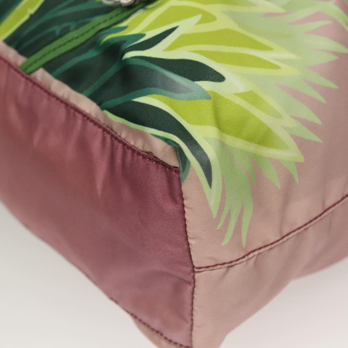 PRADA Flower Japan Limited Tote Bag Nylon Purple Auth BA2967