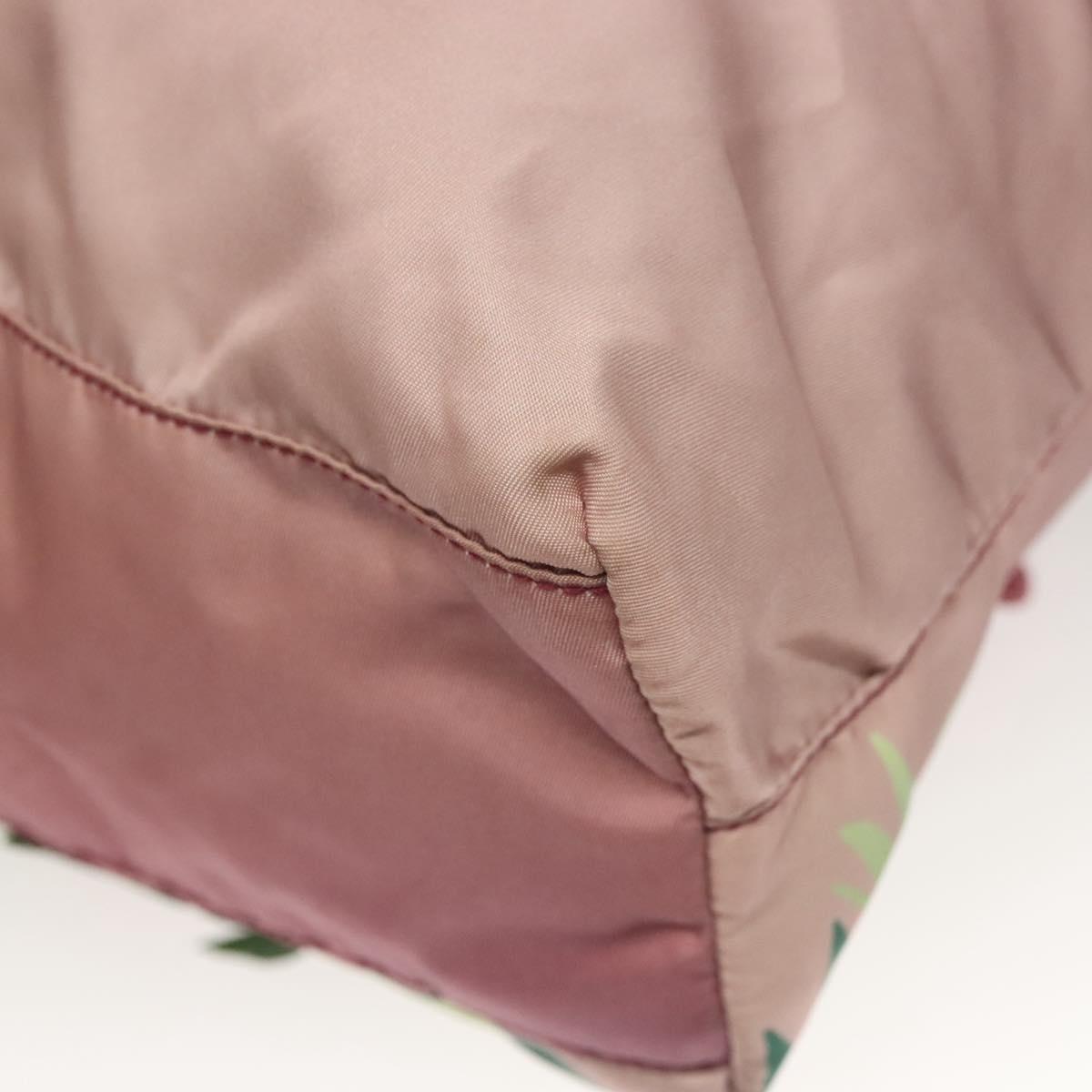 PRADA Flower Japan Limited Tote Bag Nylon Purple Auth BA2967