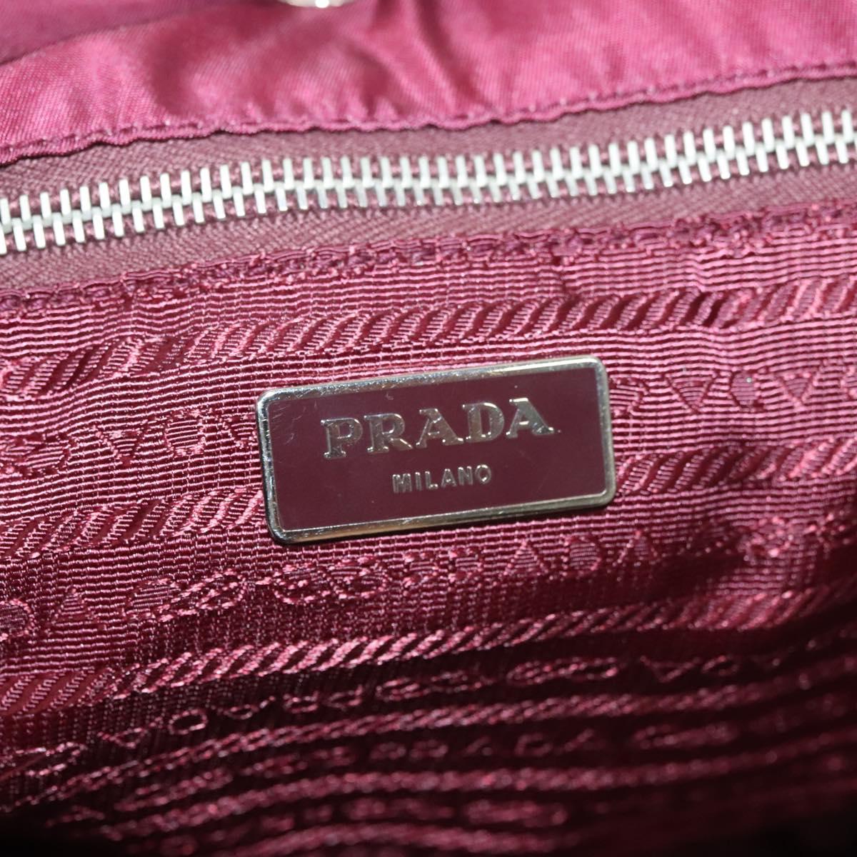 PRADA Flower Japan Limited Tote Bag Nylon Purple Auth BA2967