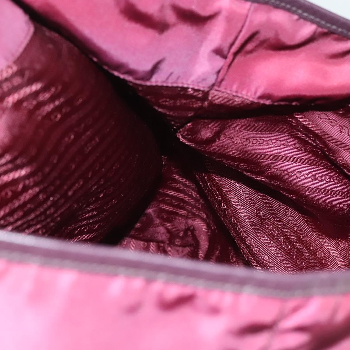 PRADA Flower Japan Limited Tote Bag Nylon Purple Auth BA2967