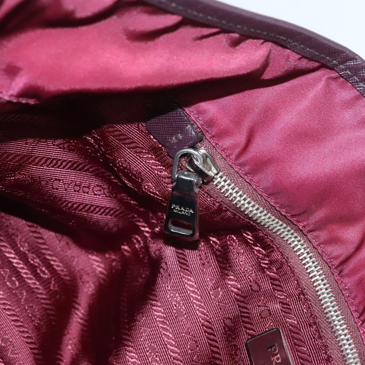 PRADA Flower Japan Limited Tote Bag Nylon Purple Auth BA2967