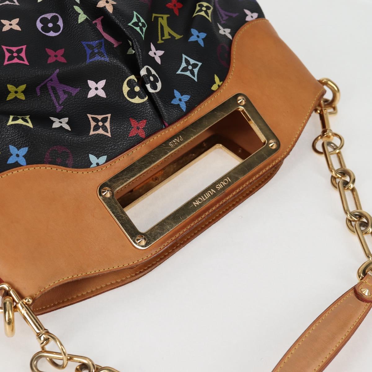 LOUIS VUITTON Monogram Multicolor Judy MM Bag 2Way Black M40256 LV Auth BA3006V