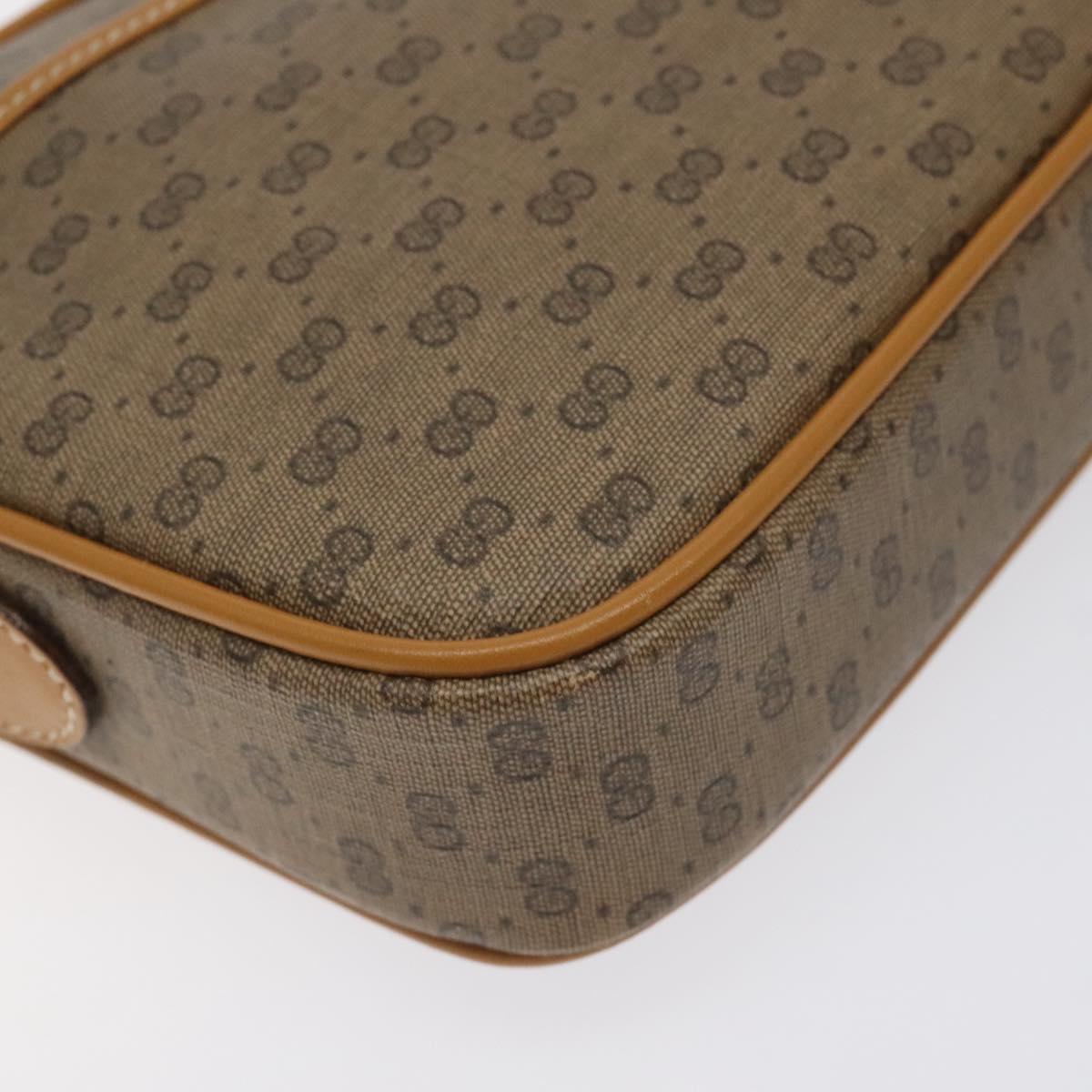 GUCCI Micro GG Supreme Shoulder Bag PVC Beige Gold 007 904 0095 Auth BA3014