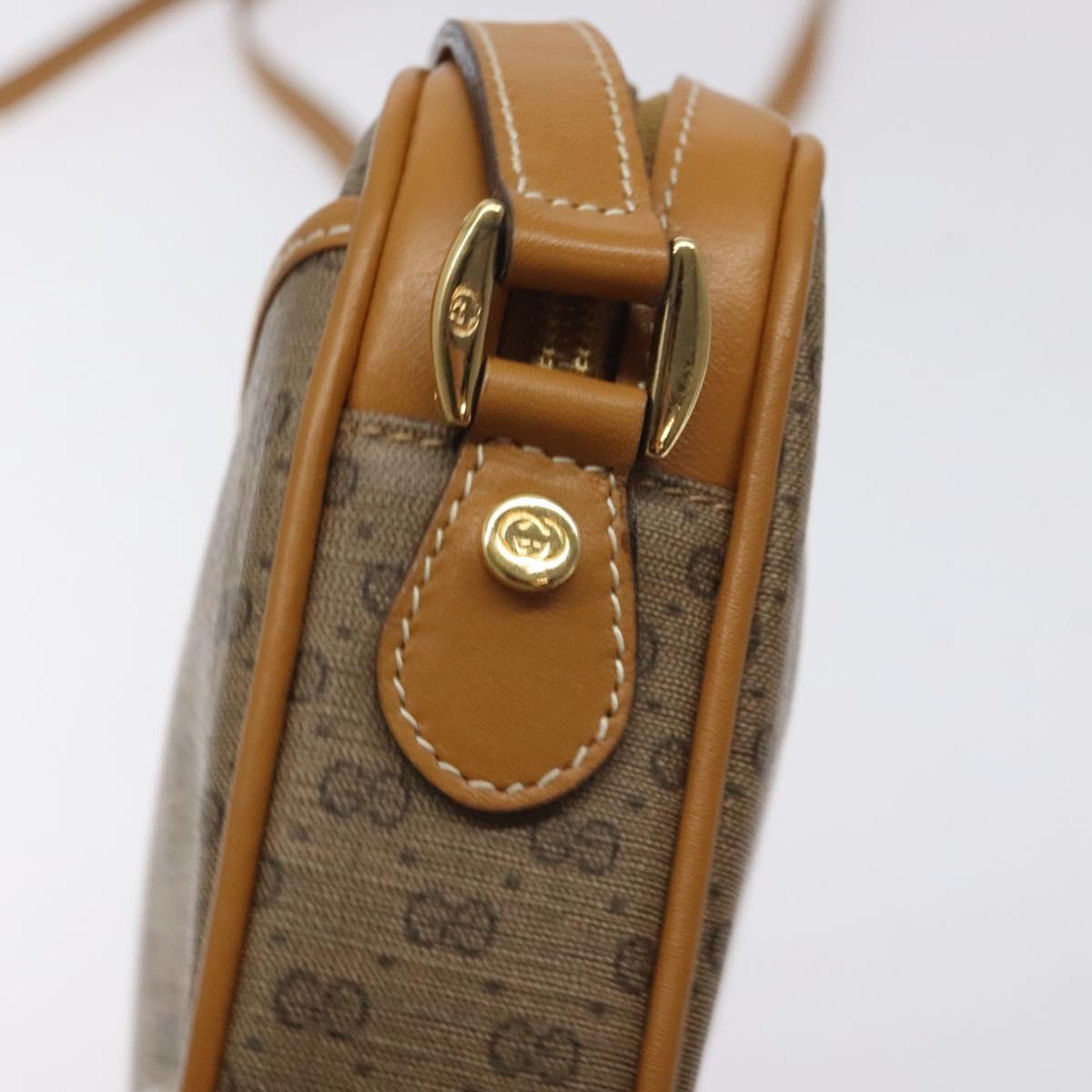 GUCCI Micro GG Supreme Shoulder Bag PVC Beige Gold 007 904 0095 Auth BA3014