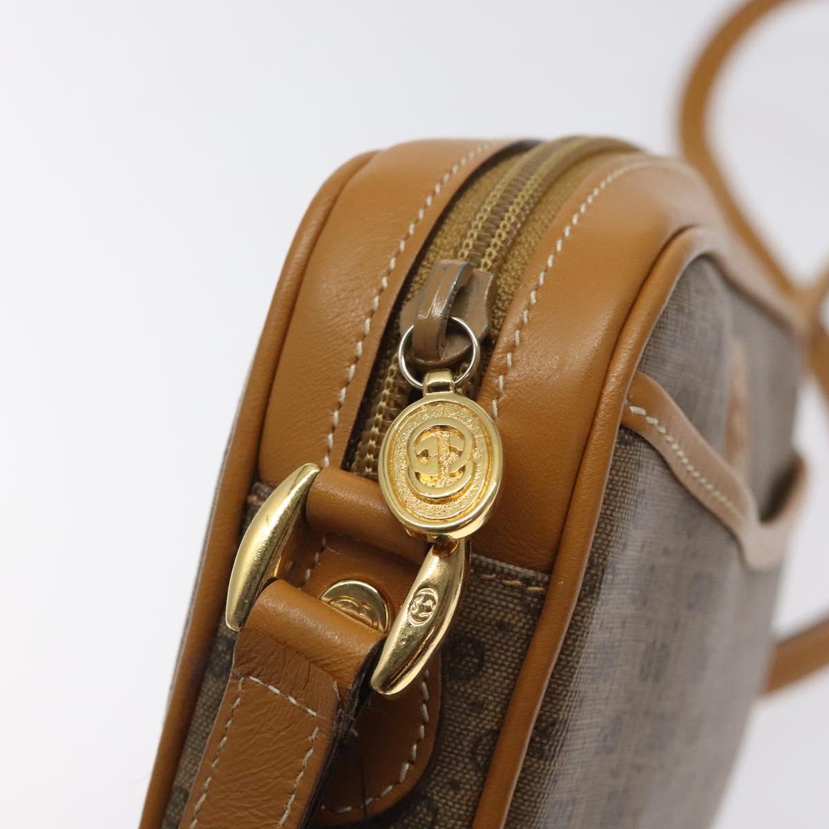 GUCCI Micro GG Supreme Shoulder Bag PVC Beige Gold 007 904 0095 Auth BA3014