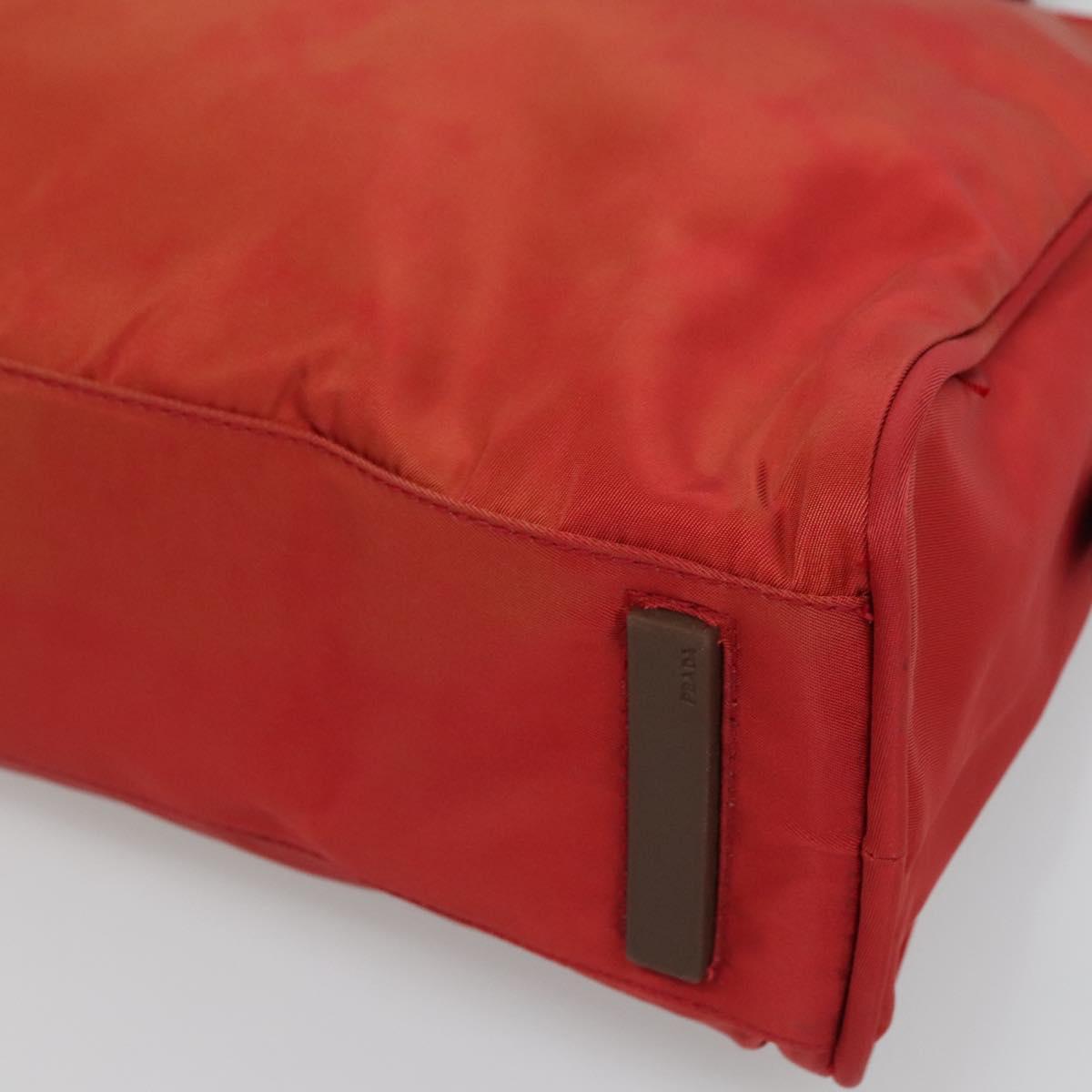 PRADA Hand Bag Nylon Red Auth BA3040