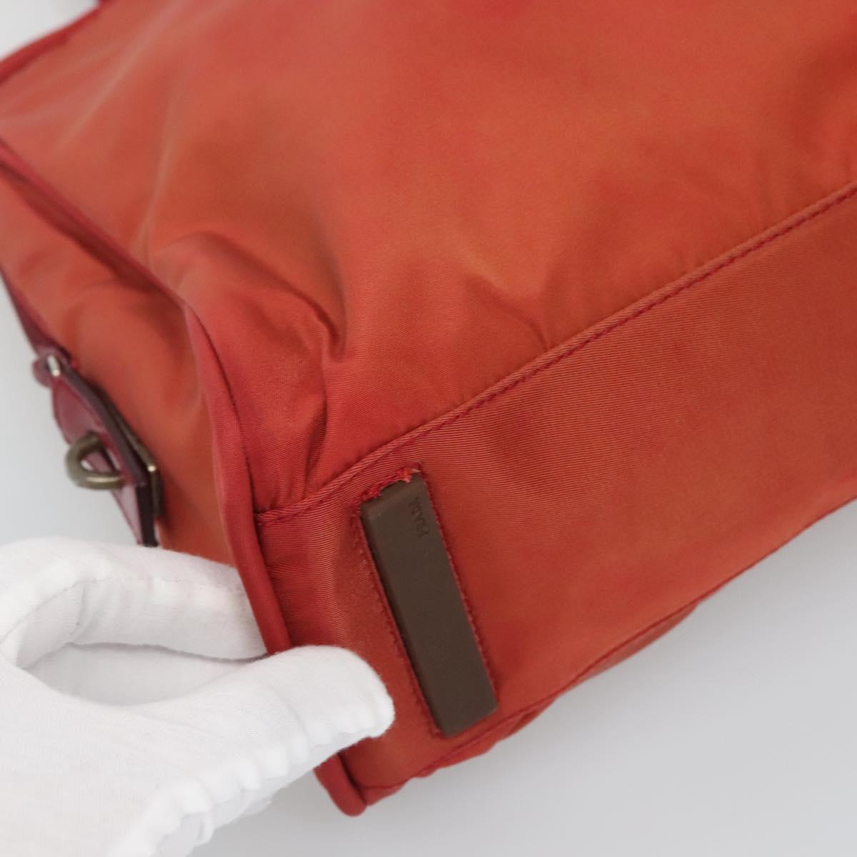PRADA Hand Bag Nylon Red Auth BA3040