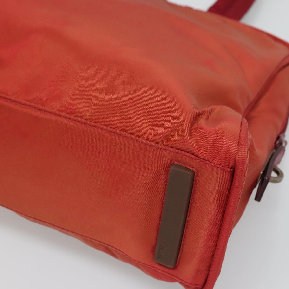 PRADA Hand Bag Nylon Red Auth BA3040