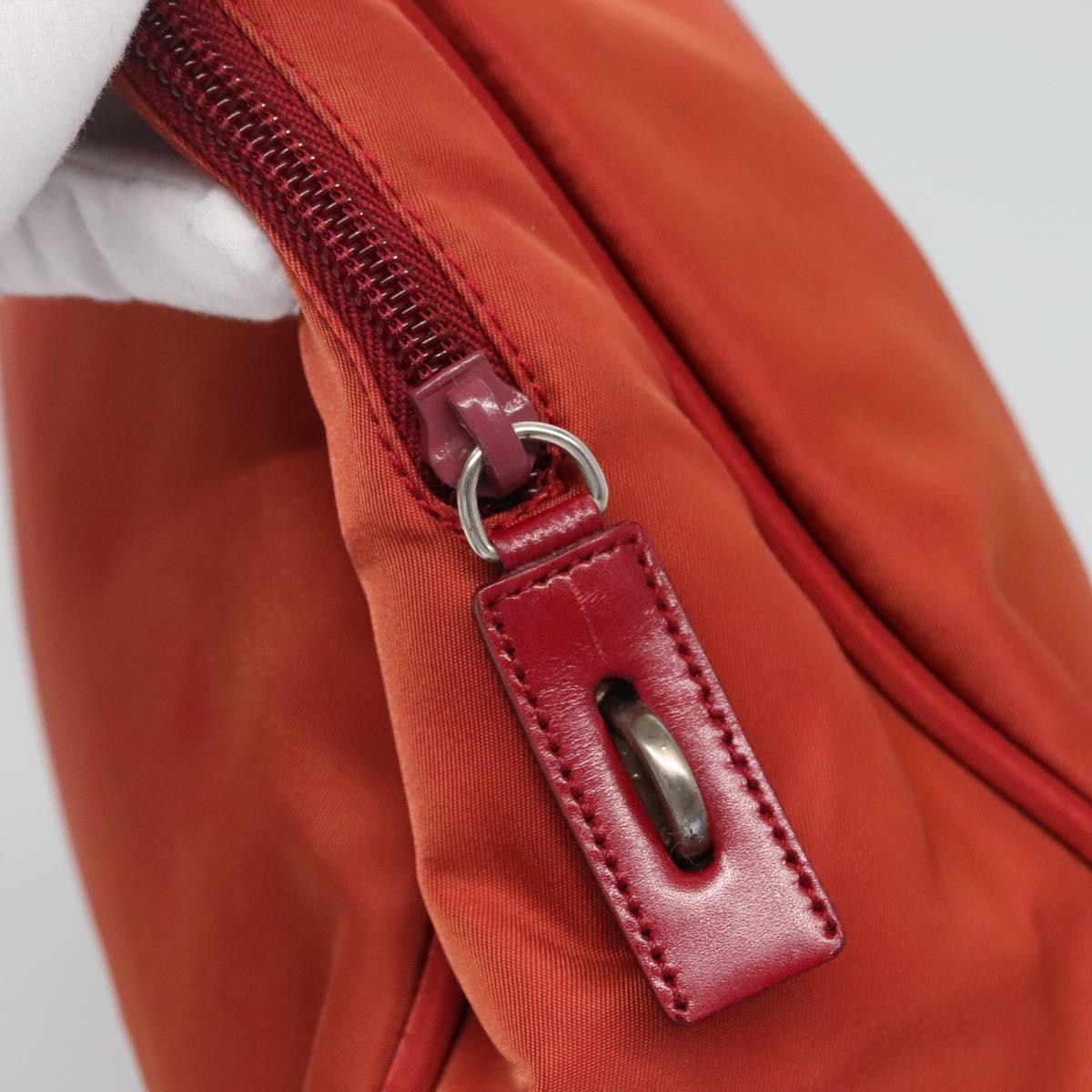 PRADA Hand Bag Nylon Red Auth BA3040