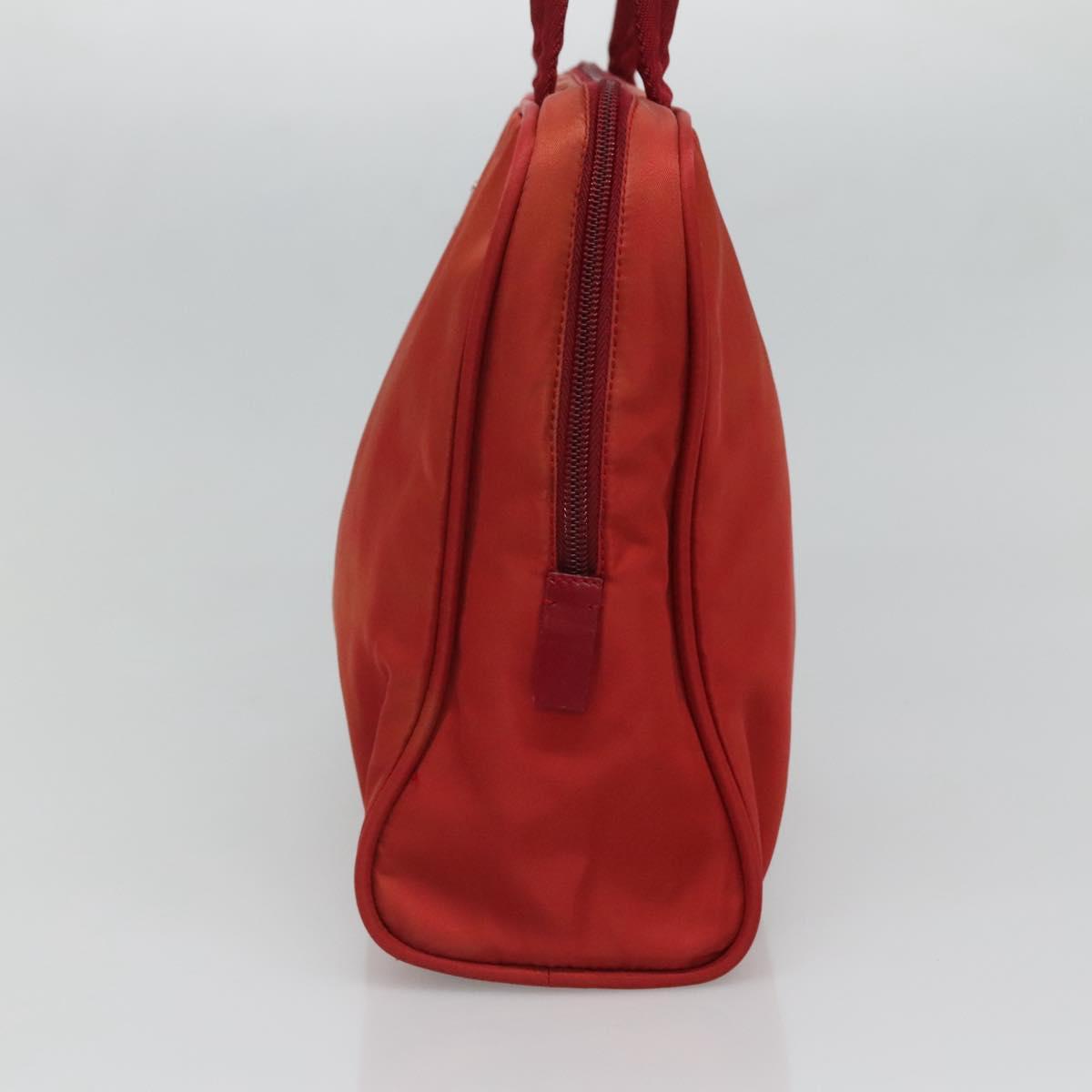 PRADA Hand Bag Nylon Red Auth BA3040