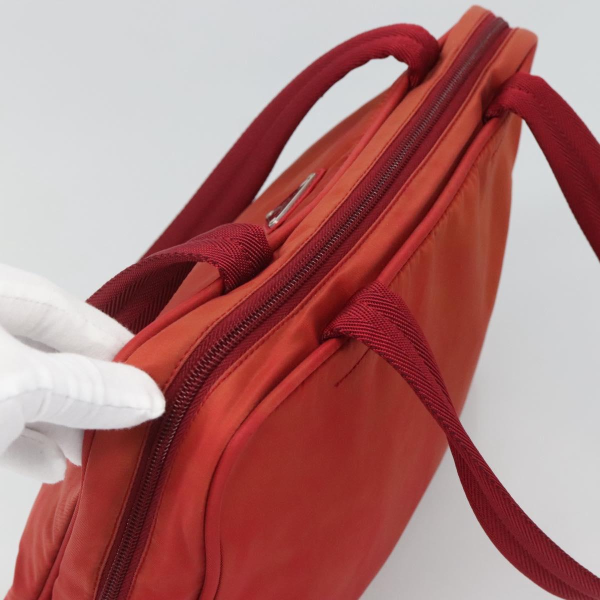 PRADA Hand Bag Nylon Red Auth BA3040