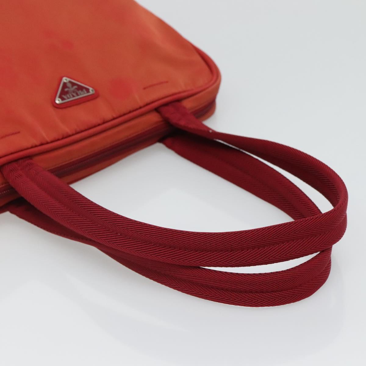 PRADA Hand Bag Nylon Red Auth BA3040