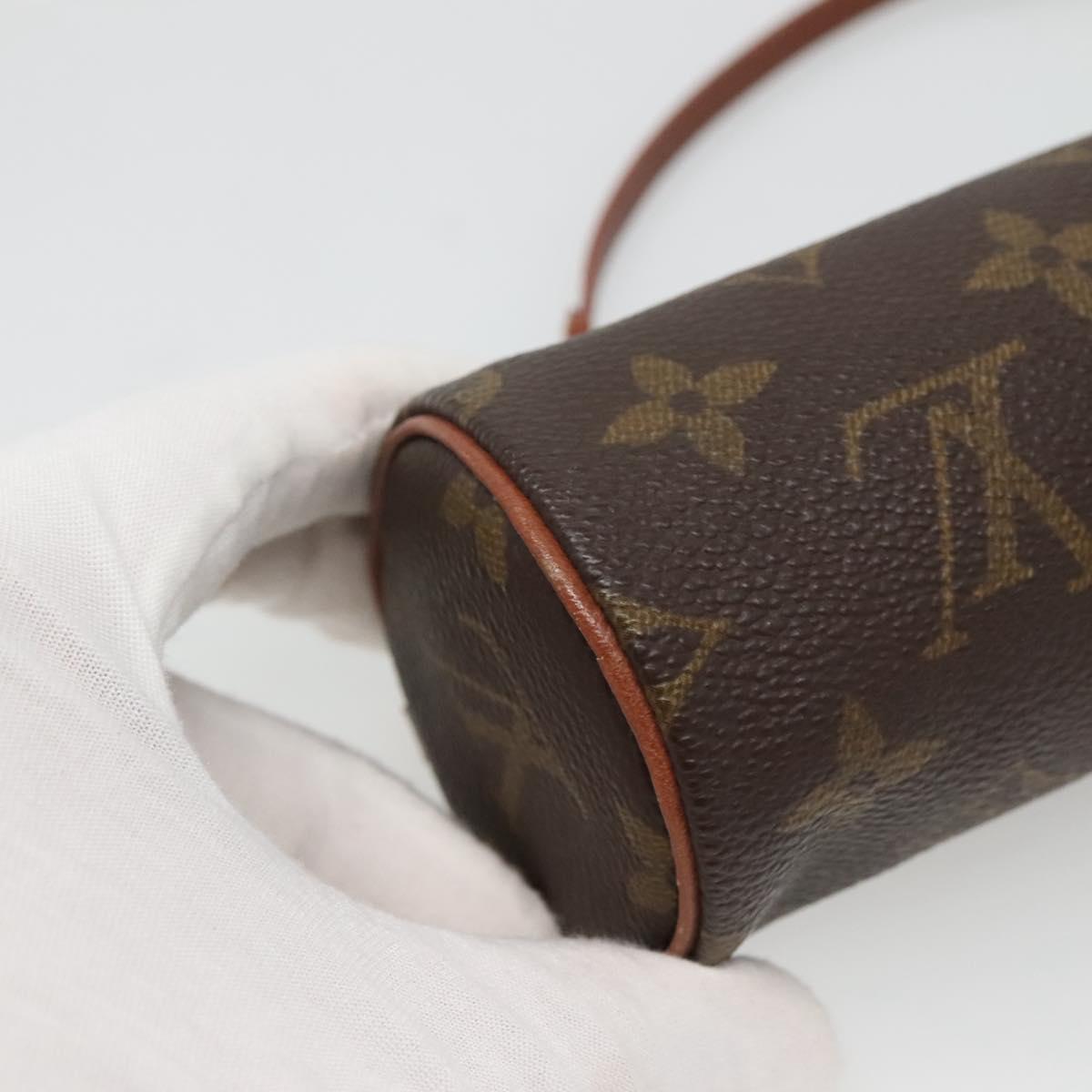 LOUIS VUITTON Monogram Papillon Pouch LV Auth BA3072