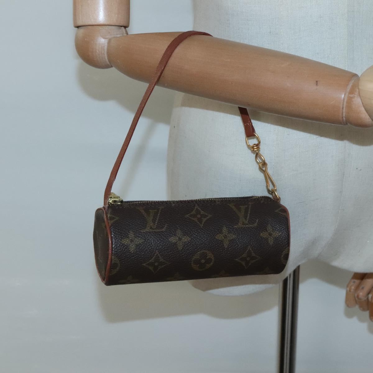 LOUIS VUITTON Monogram Papillon Pouch LV Auth BA3072