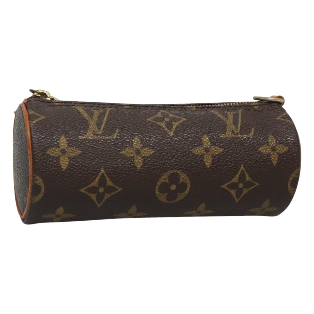 LOUIS VUITTON Monogram Papillon Pouch LV Auth BA3078