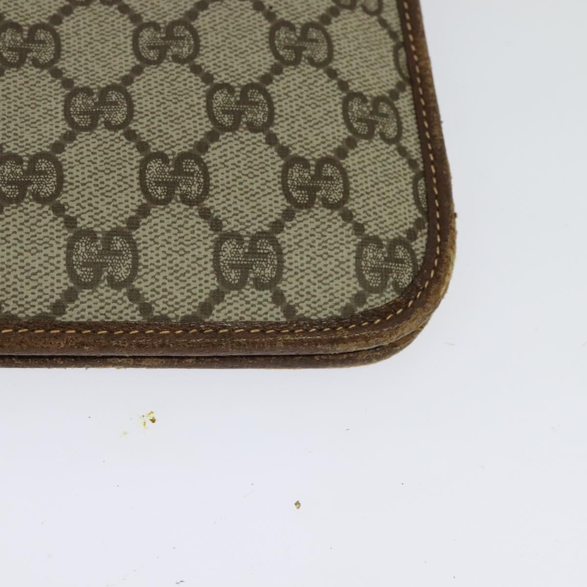 GUCCI GG Supreme Shoulder Bag PVC Beige Gold 004 904 0671 Auth BA3133